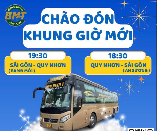 LIMOUNSINE QUY NHƠN SÀI GÒN NHÀ XE BÌNH MINH TẢI – DỊCH VỤ CAO CẤP TIÊN PHONG TẠI BÌNH ĐỊNH