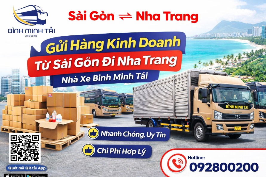 Gửi Hàng Kinh Doanh Từ Sài Gòn Đi Nha Trang – Giải Pháp Ổn Định Cùng Nhà Xe Bình Minh Tải