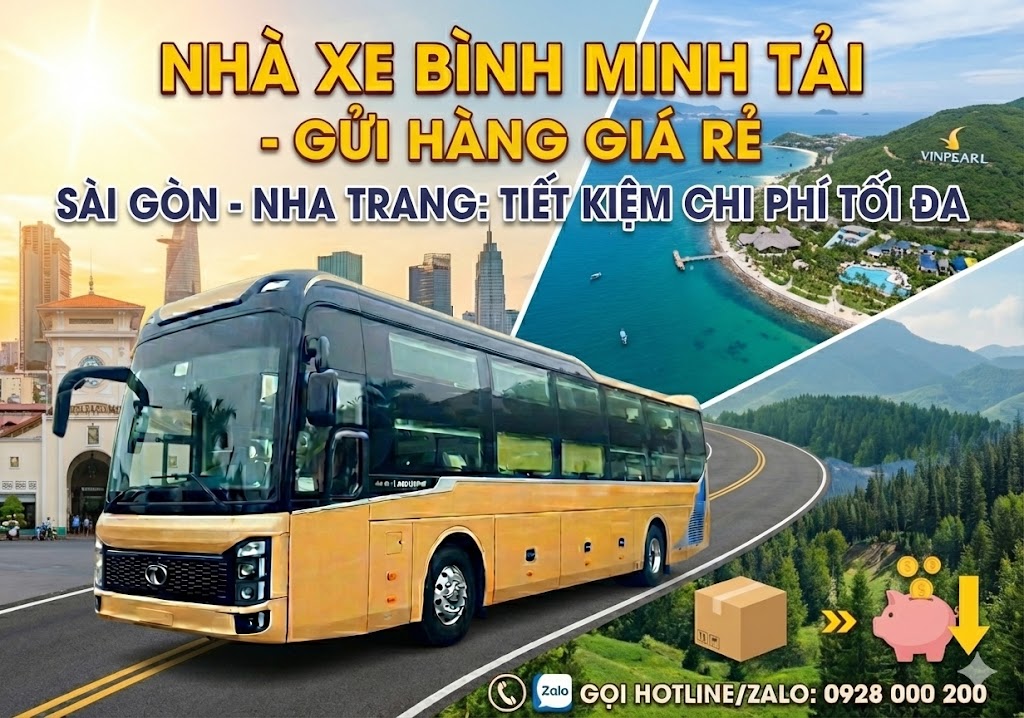 Gửi hàng giá rẻ Sài Gòn - Nha Trang: Tiết kiệm chi phí tối đa Nhà xe Bình Minh Tải