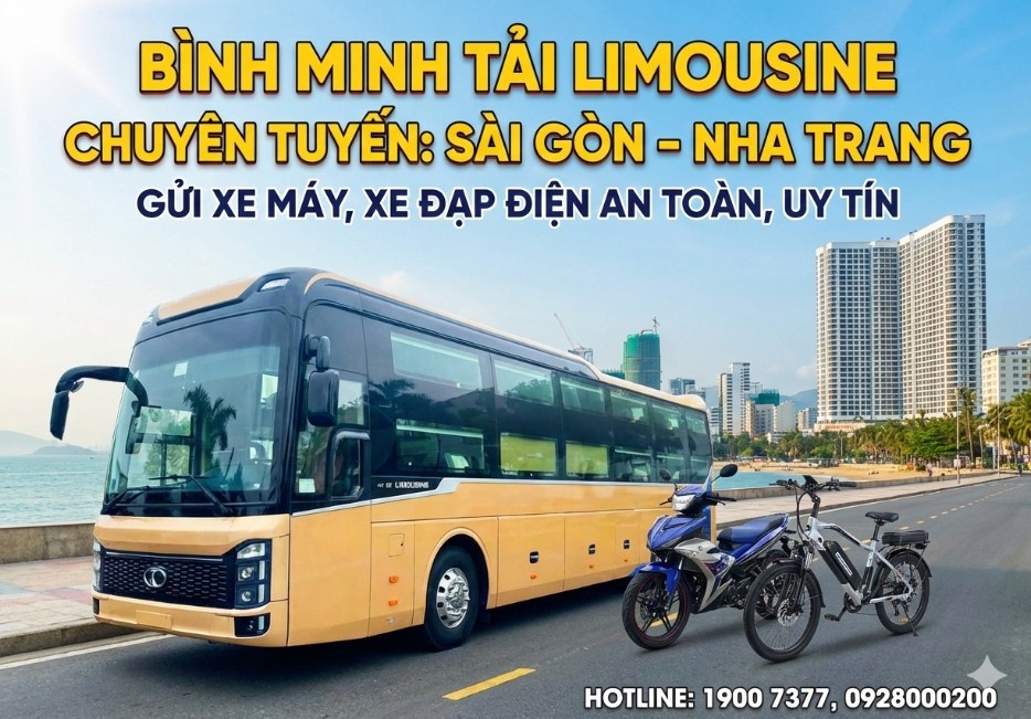 Sài Gòn - Nha Trang Gửi xe máy, xe đạp điện đi phượt: Cước phí bao nhiêu tiền?