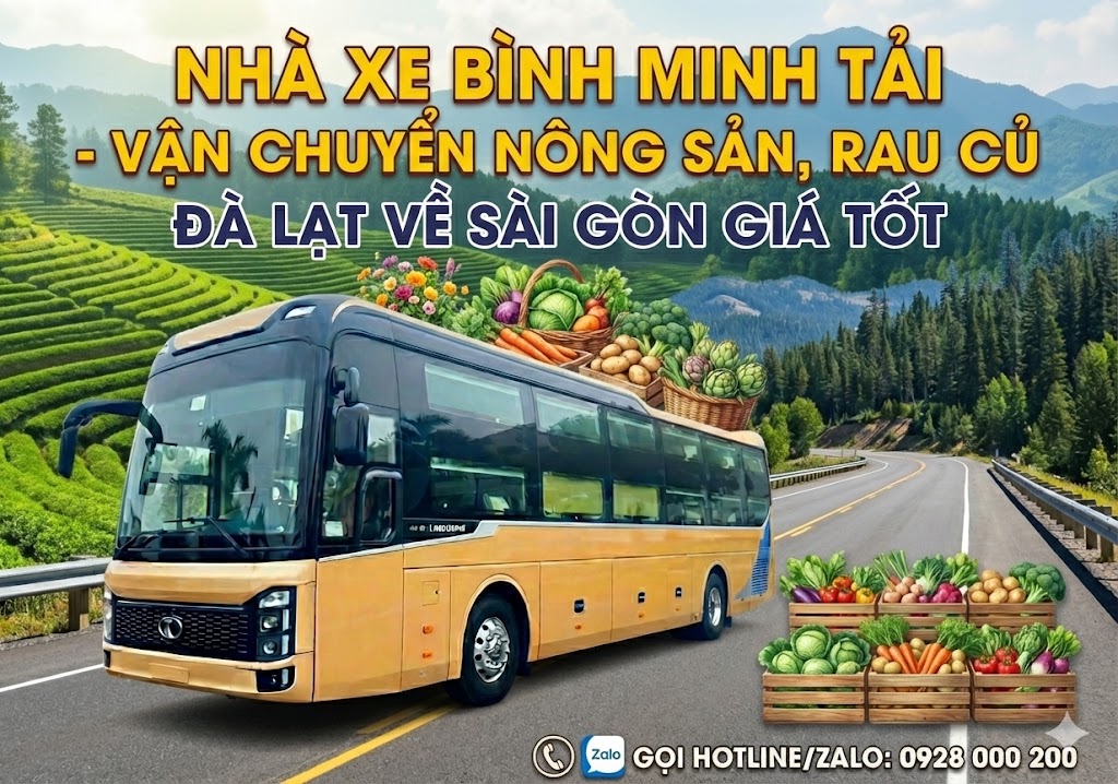 Vận chuyển nông sản, rau củ Đà Lạt về Sài Gòn giá tốt
